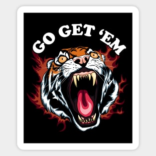 Go Get 'Em | Roaring Tiger's Face Sticker